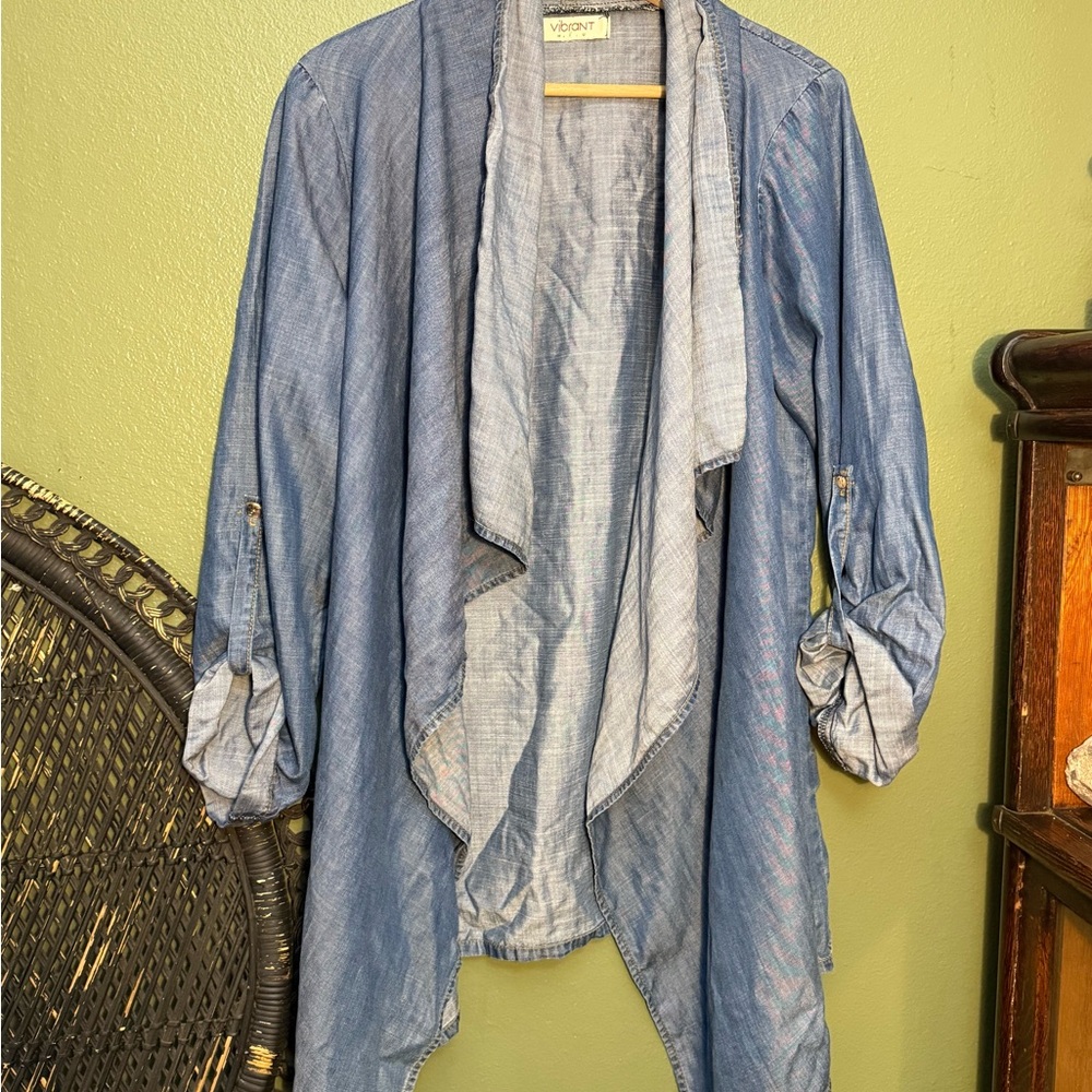 Vibrant Denim Blue Jacket